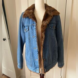 Fur Lined Denim Jacket